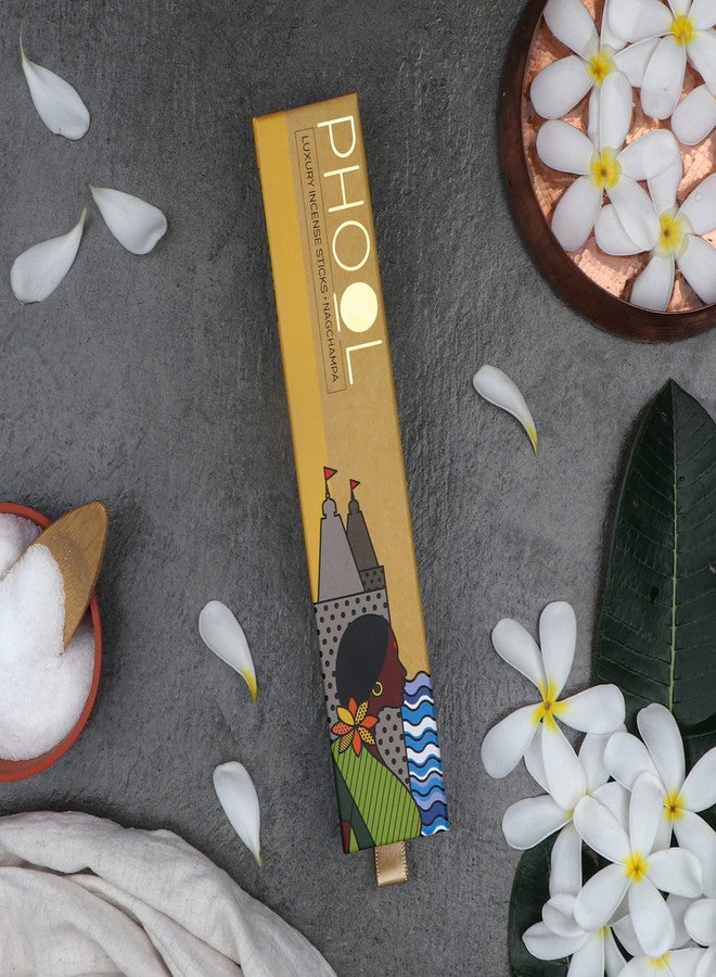 PHOOL LUXURY INCENSE Natural Floral Incense Sticks (Bundle Pack Of 4) I 4 Fragrances - Indian Rose, Lavender, Nagchampa, Tuberose I 100% Organic Agarbatti | Pooja Essentials - Image 2